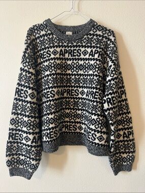 A New Day - Black & Cream Patterned Knit Sweater